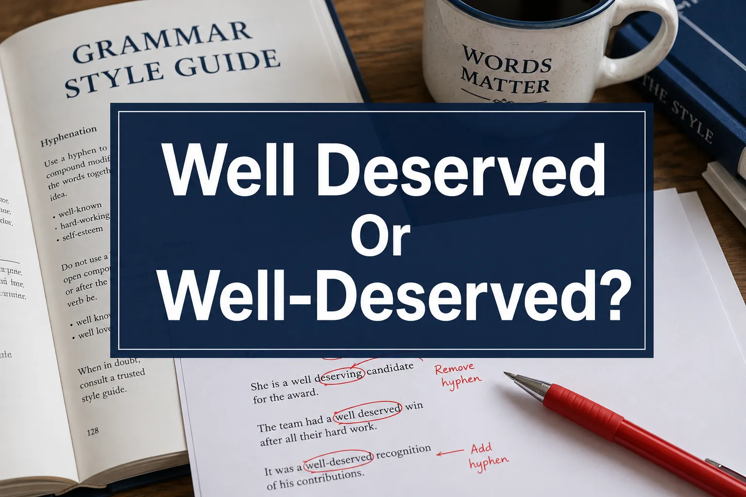 Well Deserved or Well-Deserved: The Complete Grammar Guide